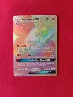 Pokemon TCG Volcarona GX Cosmic Eclipse Secret Rare Card 252/236 - Image 1