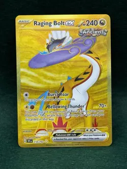 Pokemon TCG Raging Bolt EX Holo Card 218/162SV05 Temporal Forces - Image 1