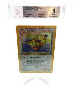 1999 Pokemon Jungle 1st Edition Rare Holo Card Pidgeot BGS Graded 8.0 - Image 1