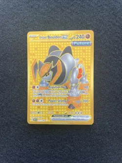 Pokemon English TCG Card TEF Temporal Forces Iron Boulder ex 217/162 Holo - Image 1