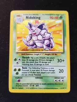 Nidoking - Holo - 11/102 - Base Set Unlimited - Pokemon Card - LP/MP - Image 2