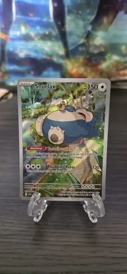 Pokemon TCG Snorlax ETB Promo Scarlet & Violet 151 Black Star Holo Card #051 - Image 1