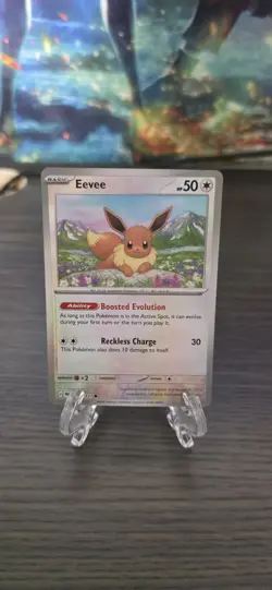 Pokemon Eevee TCG Master Ball Pattern 074/131 Prismatic Evolutions Holo Card - Image 1