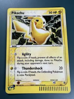 Vintage 2003 Pikachu Black Star Promo #12 Holo E-reader Pokemon Card - Image 1