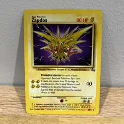 Zapdos 30/62 Rare Non-Holo Fossil Pokemon card - Image 1