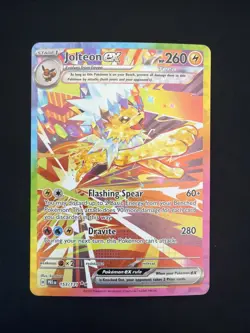 Pokemon TCG Jolteon EX Prismatic Evolutions Card 153/131 Fresh NM/M Condition - Image 1