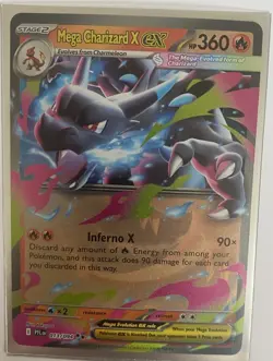 Mega Charizard x EX 013/094 Me02: Phantasmal Flames Holo Pokemon Card Pack Fresh - Image 1