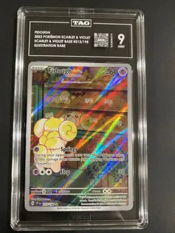 Pokemon Fidough Illustration Rare Card 213 Scarlet & Violet Base Set Holo 2023 - Image 1