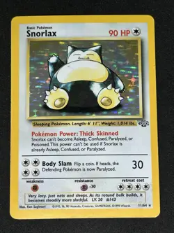 Ronflex / Snorlax French 11/64 Holo Jungle Pokemon Card TCG - 1999 LP Light P - Image 1