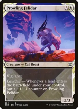 [4x] Prowling Felidar - Showcase ZNR LP MTG - Image 1