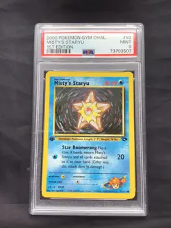 Pokemon: Gym Challenge 1st Edition Common: Misty's Staryu 92/132 PSA 9 - Image 1