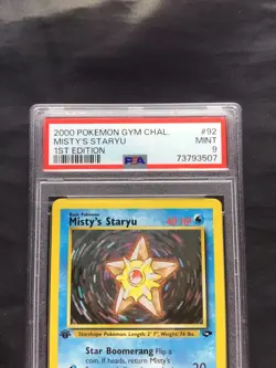 Pokemon: Gym Challenge 1st Edition Common: Misty's Staryu 92/132 PSA 9 - Image 3