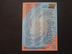 2001 Topps Pokemon Johto Series 1 Checklist NNO *Curling* - Image 2