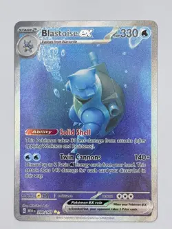 Blastoise ex 200/165 -Scarlet & Violet 151 Special Illustration Rare Pokemon -NM - Image 1