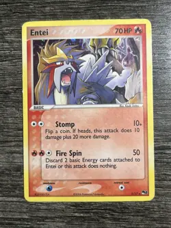 Pokemon TCG Entei 1/17 Pop Series Promos 2 Rare Holo - Image 1