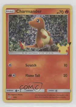 Charmander Confetti Holo Pokemon Sword & Shield McDonald's Collection #9 - Image 1
