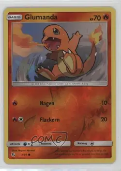 Charmander German Reverse Foil Pokemon Sun & Moon Hidden Fates #7 - Image 1