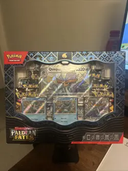 Pokemon TCG Scarlet & Violet Paldean Fates Quaquaval Ex Premium Collection Box - Image 1