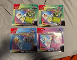 Pokemon TCG Prismatic Evolutions Tech Sticker Collection Set of 4 Sealed - Image 1