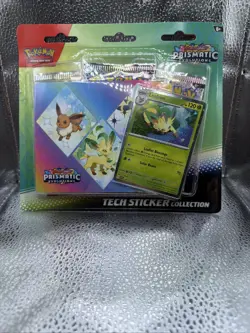 Pokemon Prismatic Evolutions Tech Sticker Collection LEAFEON - FACTORY SEALED - Image 1