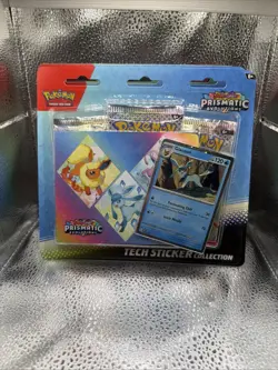 Pokemon Prismatic Evolutions Tech Sticker Collection LEAFEON - FACTORY SEALED - Image 3