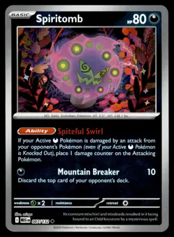 Spiritomb 087/132 Uncommon Mega Evolution Pokemon Reverse Holo Near Mint - Image 1