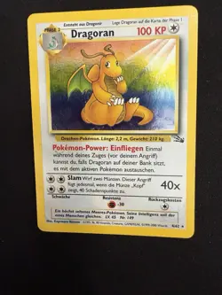 Dragonite 4/62 Fossil Holo Dragoran Vintage Wotc Pokemon German - Image 2