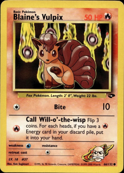 Blaine's Vulpix - 66/132 - Gym Challenge - Pokemon - Image 1