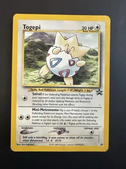 Togepi Black Star Promo 30 Rare Pokemon Moderately Played Wizards of the Coast - Image 1