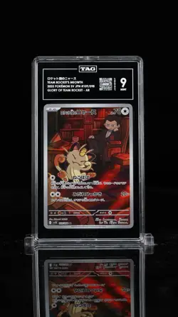 2025 Pokemon Scarlet & Violet Japanese Team Rocket's Meowth #109/098 TAG 9 - Image 1