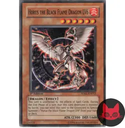 Yugioh Horus the Black Flame Dragon LV6 SDRL-EN012 Common 1st Edition NM - Image 1