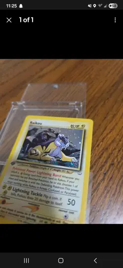 Pokemon TCG Raikou Neo Revelation Holo Rare Card 13/64 1st Edition - Image 1