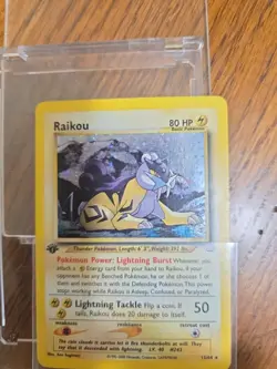 Pokemon TCG Raikou Neo Revelation Holo Rare Card 13/64 1st Edition - Image 3