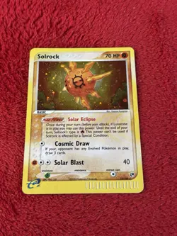 Solrock 13/100 Sandstorm Holo E Reader Pokemon Card Nm-/lp+ - Image 1