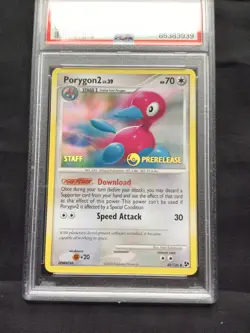 Pokemon Cards: Great Encounters Prerelease Staff Promo: Porygon2 49/106 PSA 9 - Image 2