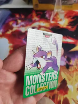 Pokemon Card Rattfratz Rattata Green Carddass Japanese 96 Monsters Collection NM - Image 4