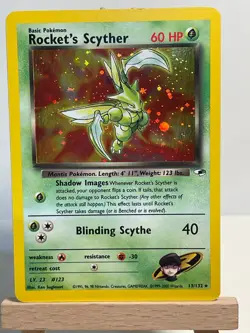 Rocket's Scyther (13/132) 2000 - Gym Heroes Holo Unlimited - TCG Pokemon Card - Image 1