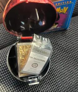 1999 Burger King Promo Jigglypuff #39 - 23k Gold Plated Card - w/Poke Ball & COA - Image 2