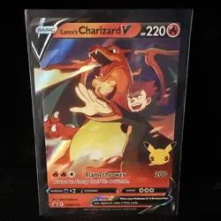 Pokemon TCG Lance's Charizard v SWSH133 Promo Card Near Mint Condition - Image 3