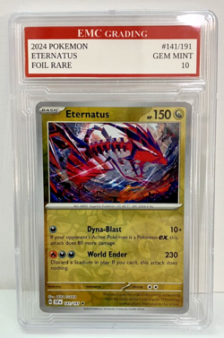ETERNATUS #141/191 RARE FOIL Pokemon 2024 Card GRADED 10 MINT TCG CCG - Image 1