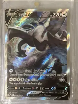 Pokemon TCG Lugia V 186/195 Silver Tempest Rare Sword & Shield Alt Art Holo Card - Image 1