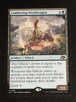 MTG Aetherdrift Lumbering Worldwagon 0168 NM Rare - Image 1