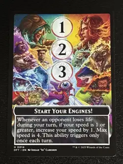 MTG Aetherdrift Start Your Engines!/Max Speed Double-Sided Token 0014 NM - Image 1