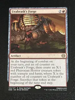 MTG Phyrexia: All Will Be One Urabrask's Forge 153/271 NM Rare - Image 1