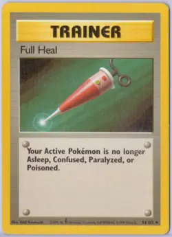 Full Heal - 82/102 - Uncommon - Unlimited - Base Set - Pokemon - Image 1