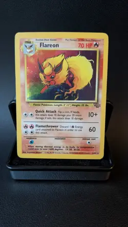 Pokemon TCG Flareon Jungle 3/64 Holo Rare LP - Image 1