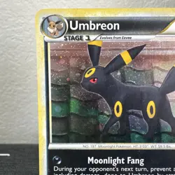 UMBREON 2010 POKEMON HEARTGOLD & SOULSILVER UNDAUNTED RARE HOLO 10/90 Q6233 - Image 2