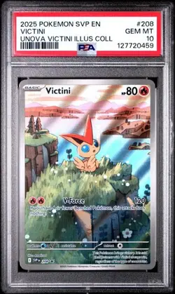 PSA 10 2025 POKEMON SVP EN-SV BLACK STAR PROMO #208 VICTINI - Image 1