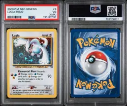 Pokemon Neo Genesis Lugia HOLO 9/111 PSA 3 (MK) VERY Good MARKED With Swirl! - Image 3