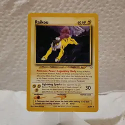 Pokemon Raikou Neo Revelation 22/64 Rare 60 HP Basic Regular English - Image 1